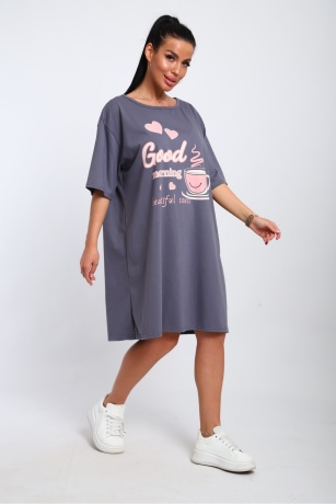 Туника женская серая, кофе, большие размеры