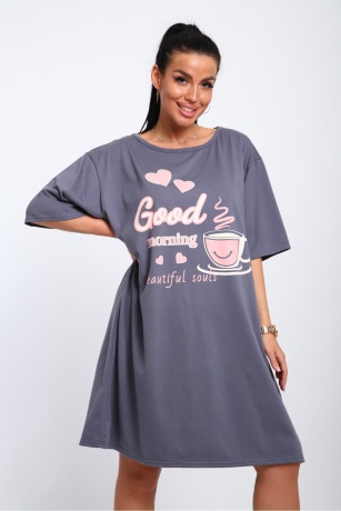 Туника женская серая, кофе, большие размеры