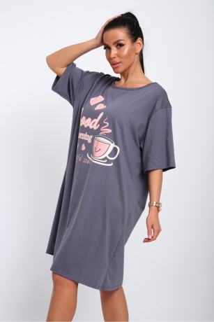 Туника женская серая, кофе, большие размеры