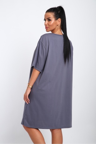 Туника женская серая, кофе, большие размеры