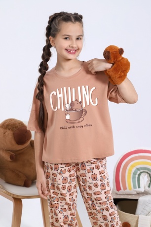Пижама для девочки Капи-1 песочный