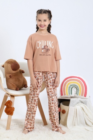 Пижама для девочки Капи-1 песочный