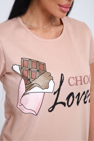 Костюм женский бежевый, шоколад, большие размеры