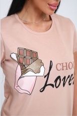 Костюм женский бежевый, шоколад, большие размеры