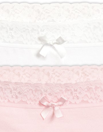 Трусики-шортики для девочек с кружевом (2 штуки, рост: 116-146)