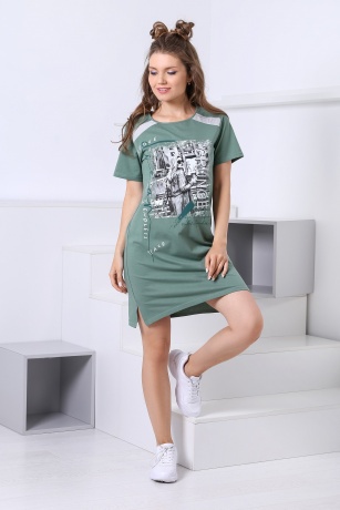 Туника женская Блогер (зеленый)