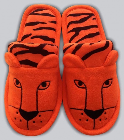 Детские флисовые тапочки "Тигры"