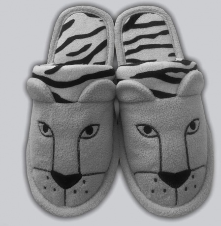 Детские флисовые тапочки "Тигры"