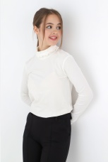 Джемпер (водолазка) для девочки Кин-3 белый