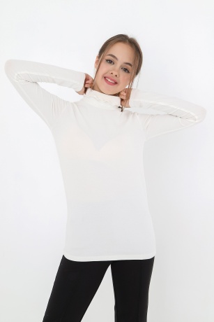 Джемпер (водолазка) для девочки Кин-3 белый
