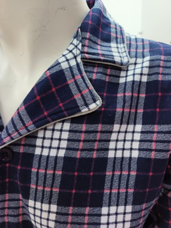 Мужская пижама фланель начесом, синяя клетка