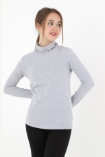 Джемпер (водолазка) для девочки Кин-3 серый