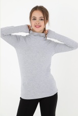 Джемпер (водолазка) для девочки Кин-3 серый