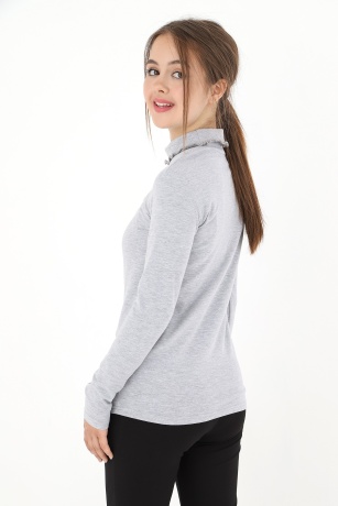 Джемпер (водолазка) для девочки Кин-3 серый