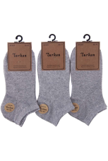 Женские хлопковые укороченные носки, серые