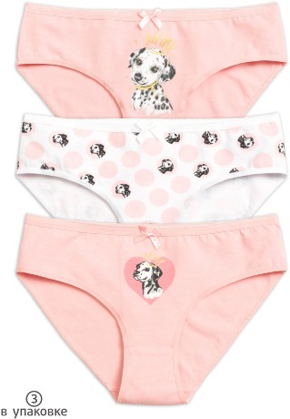 Трусы для девочек с далматинцами (три штуки, рост: 116-146)