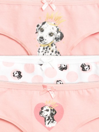 Трусы для девочек с далматинцами (три штуки, рост: 116-146)