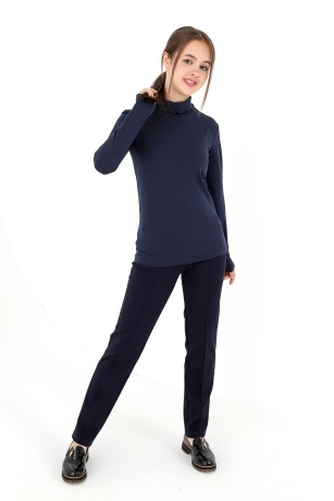 Джемпер (водолазка) для девочки Кин-3 темно-синий