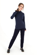 Джемпер (водолазка) для девочки Кин-3 темно-синий