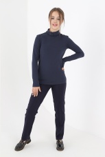 Джемпер (водолазка) для девочки Кин-3 темно-синий