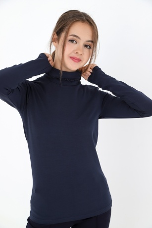 Джемпер (водолазка) для девочки Кин-3 темно-синий