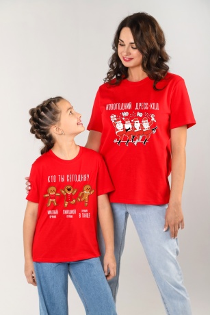 Футболка для девочки Новогодняя-1