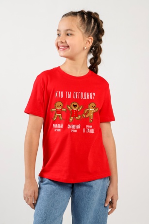 Футболка для девочки Новогодняя-1