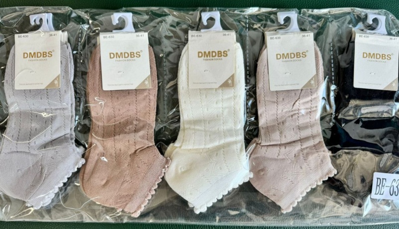 Женские носки укороченные с узорами