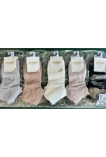 Женские носки укороченные с узорами