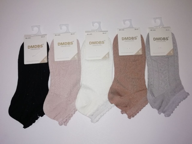 Женские носки укороченные с узорами