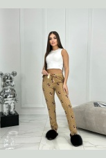 Брюки женские золотистые с микки маусом