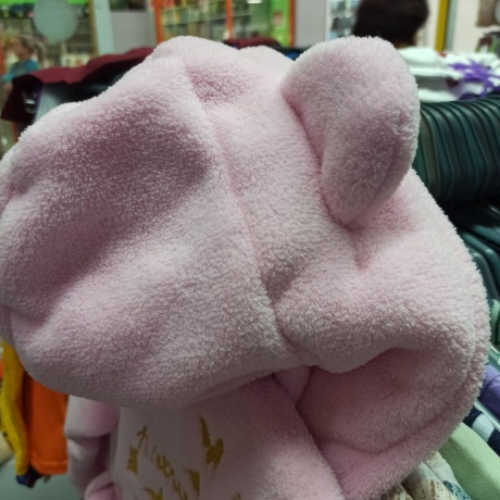 Детский халат велсфот светло-розовый с вышивкой "Александра"