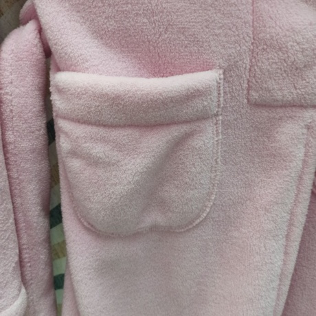 Детский халат велсфот светло-розовый с вышивкой "Александра"