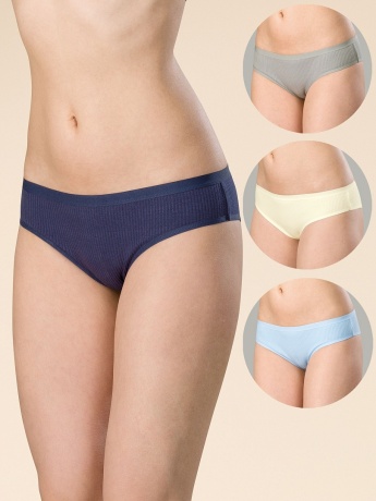LUNA6353 трусы женские (т-син/гол/мол/сер) 4 штуки