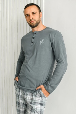 Мужская пижама Ковбой (серый)