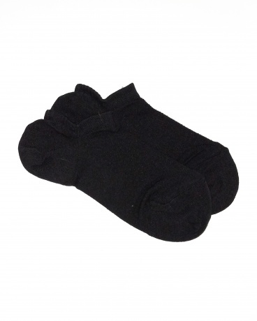 Носки-следки с перфорацией женские, черные