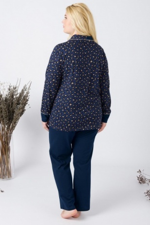 Пижама женская (туника+брюки) синий