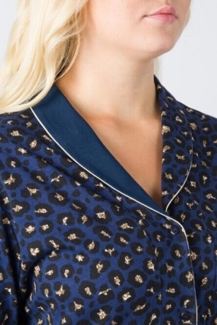 Пижама женская (туника+брюки) синий