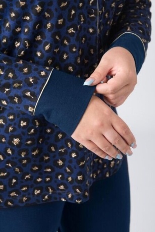 Пижама женская (туника+брюки) синий