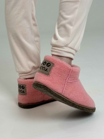 Женские угги из овечьей шерсти на войлочной подошве