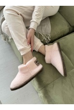 Женские угги из овечьей шерсти на войлочной подошве