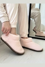 Женские угги из овечьей шерсти на войлочной подошве