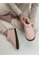 Женские угги из овечьей шерсти на войлочной подошве