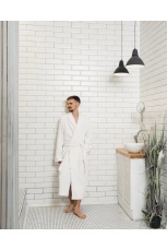 Махровый халат белый