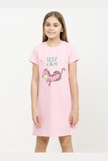 Сорочка для девочек розовая с кошечкой (рост 152-164)