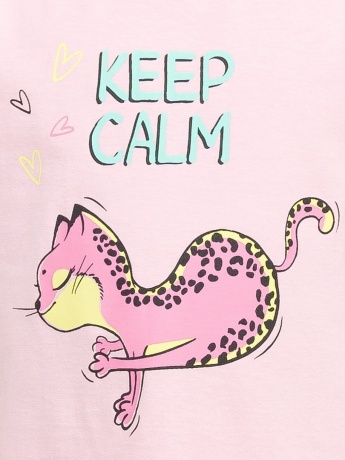 Сорочка для девочек розовая с кошечкой (рост 152-164)