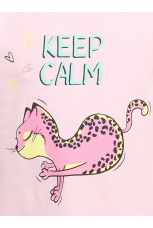 Сорочка для девочек розовая с кошечкой (рост 152-164)