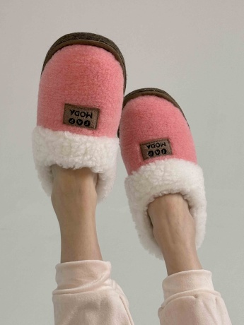 Женские тапочки из овечьей шерсти на войлочной подошве