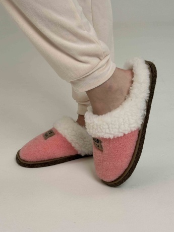 Женские тапочки из овечьей шерсти на войлочной подошве