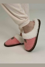 Женские тапочки из овечьей шерсти на  войлочной подошве